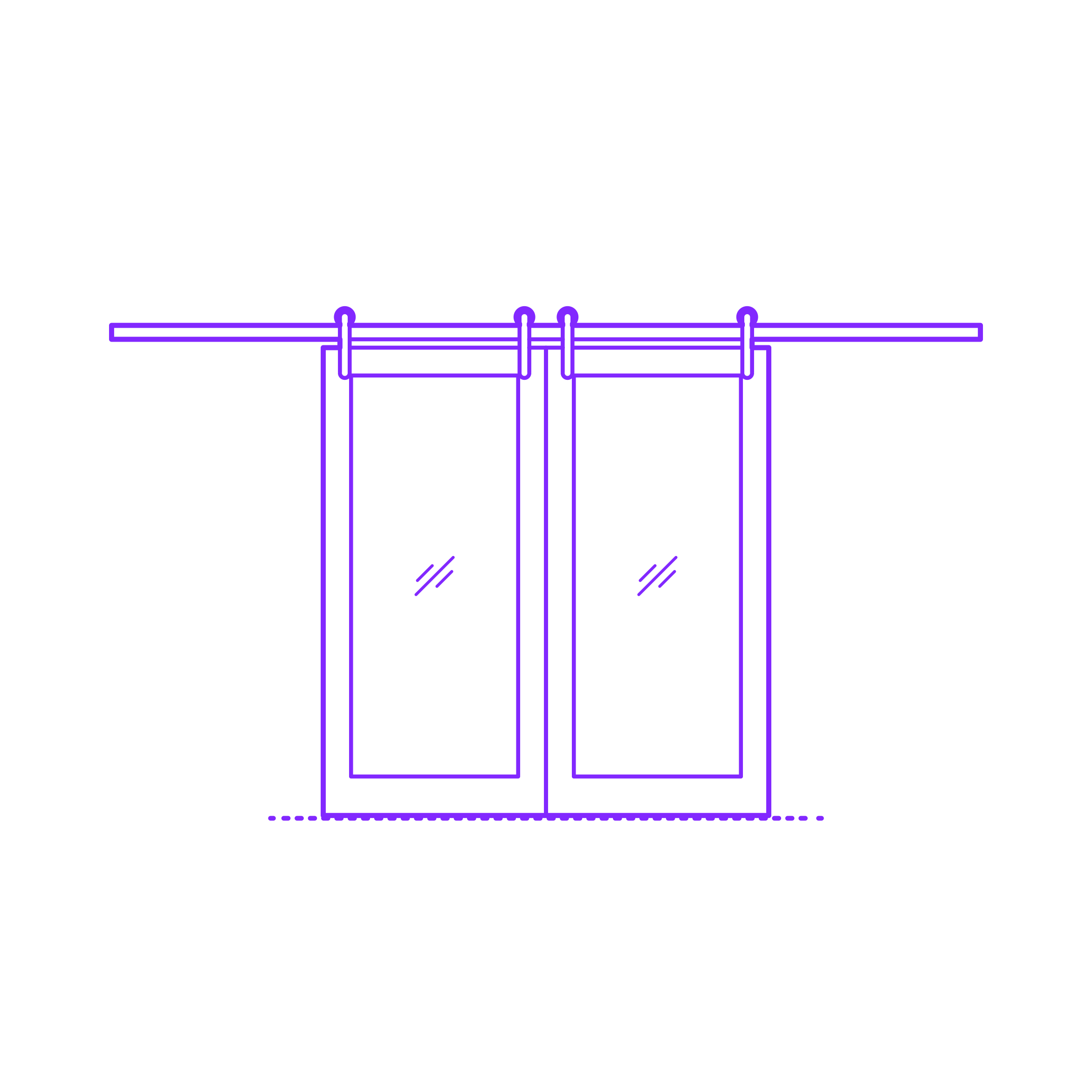Buildings Surface Mounted Doors Bi Parting Glass 1 Panel Line Art Svg Vector Free Vectors